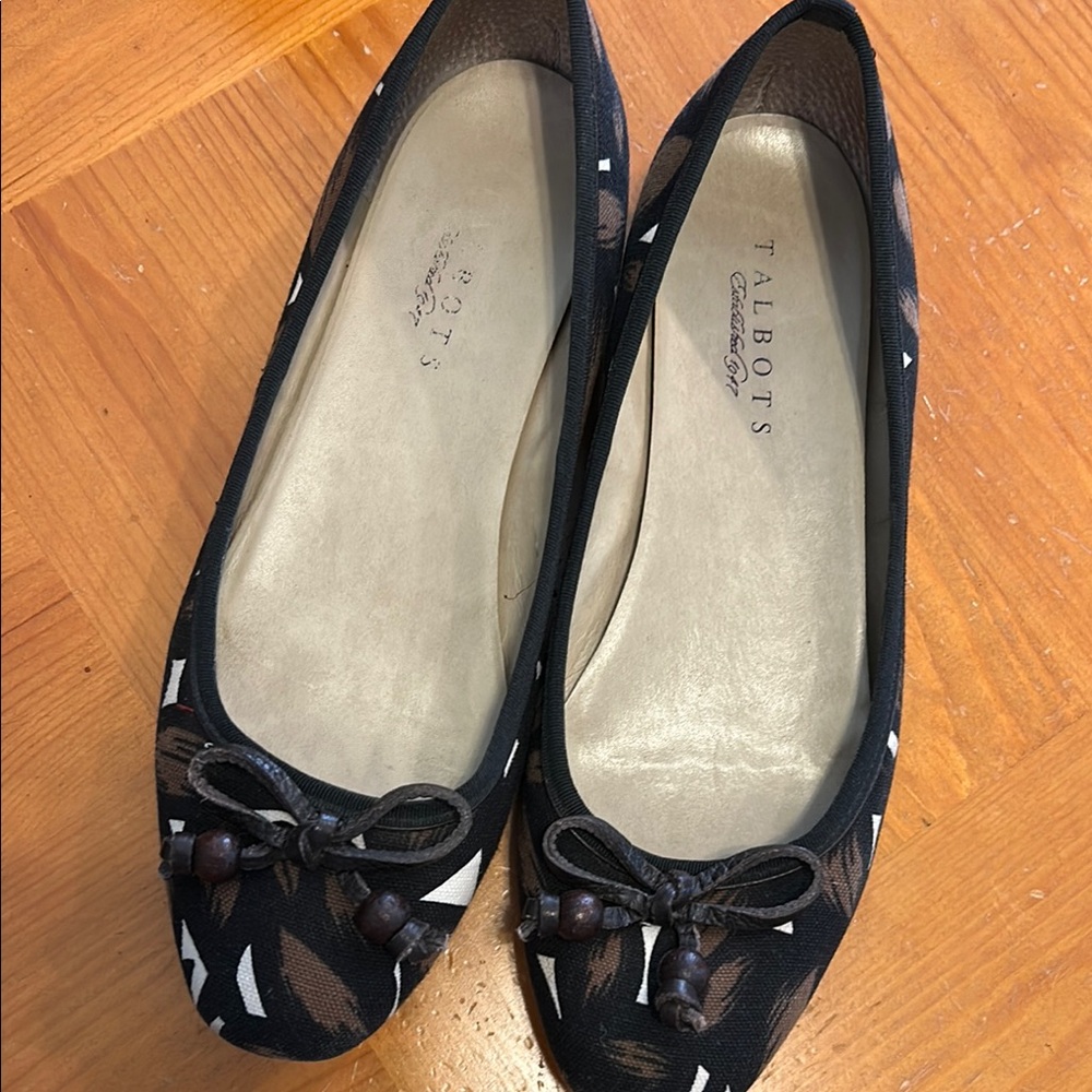 Talbots Penelope Black and Brown Women's Flats